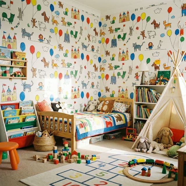 Papel de parede para quarto infantil