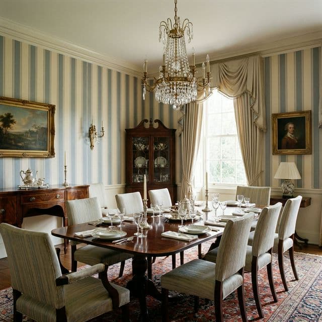 Papel de parede listrado clássico